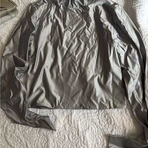 Babaton Metallic Gray Crop Top